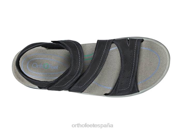 correa bidireccional naxos mujer Orthofeet 00DT15 negro sandalias