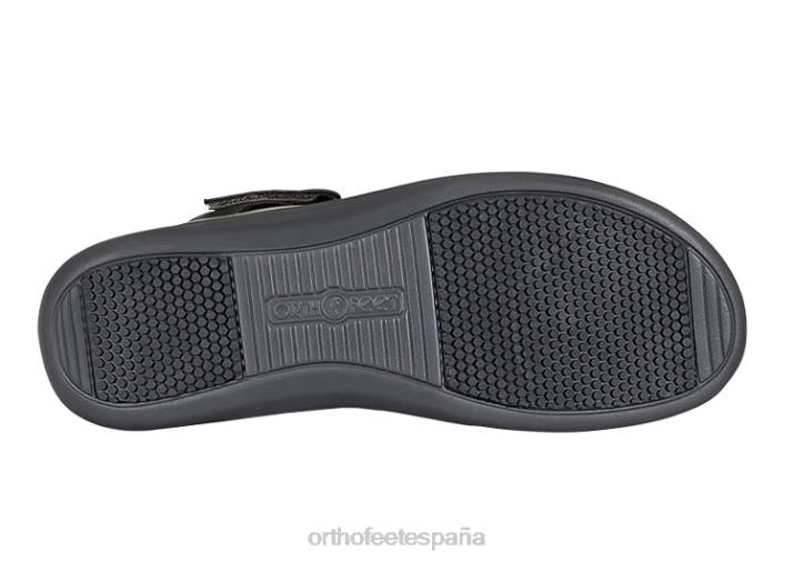 correa bidireccional naxos mujer Orthofeet 00DT15 negro sandalias