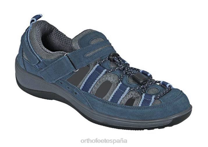 correa de tacón de nápoles mujer Orthofeet 00DT35 azul sandalias