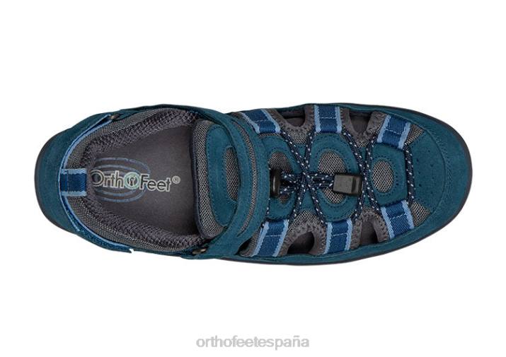 correa de tacón de nápoles mujer Orthofeet 00DT35 azul sandalias