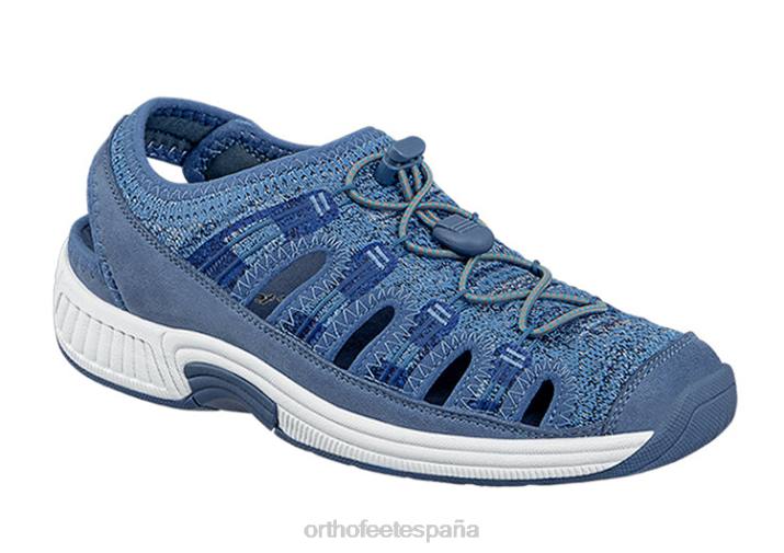 punto elástico laguna mujer Orthofeet 00DT38 azul sandalias