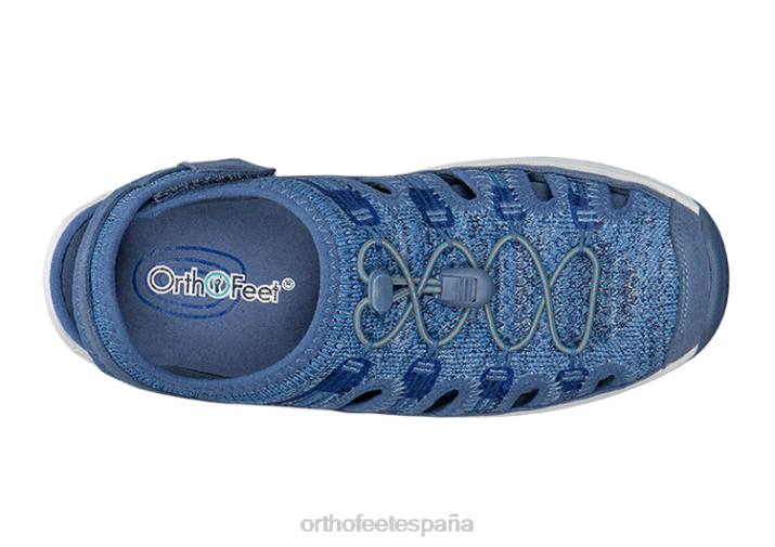 punto elástico laguna mujer Orthofeet 00DT38 azul sandalias