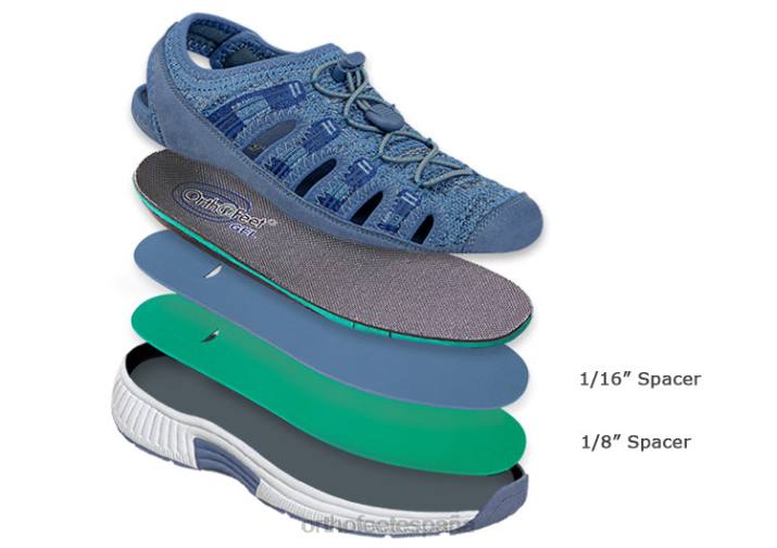 punto elástico laguna mujer Orthofeet 00DT38 azul sandalias