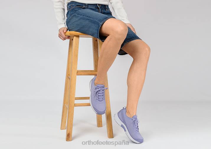 punto coralino elástico mujer Orthofeet 00DT45 lavanda zapatillas