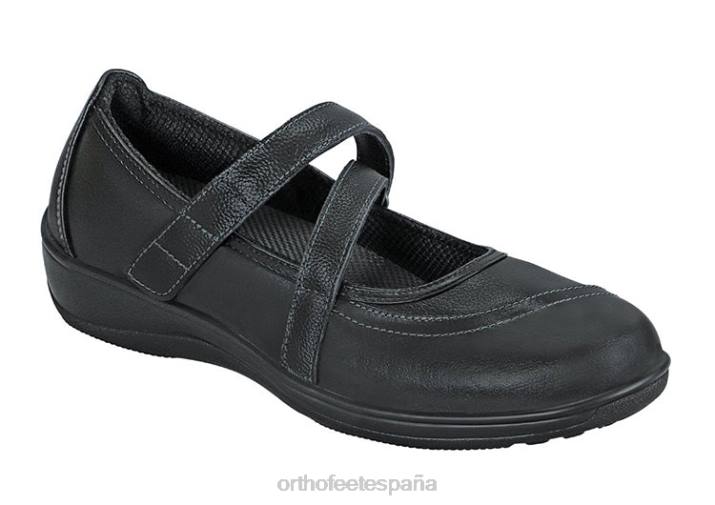 celina mujer Orthofeet 00DT113 negro zapatos merceditas