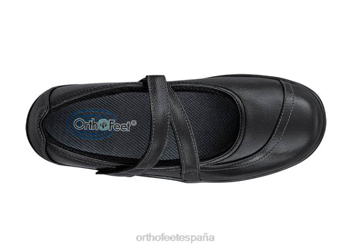 celina mujer Orthofeet 00DT113 negro zapatos merceditas
